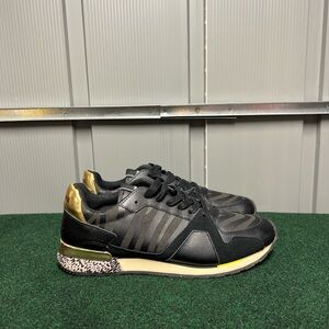 Roberto Cavalli Sport Black Leather Sneakers Size 45EU